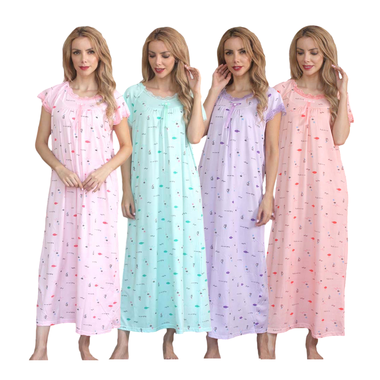 Summer new cute dress women's nightdress sexual Milk silk pajamas