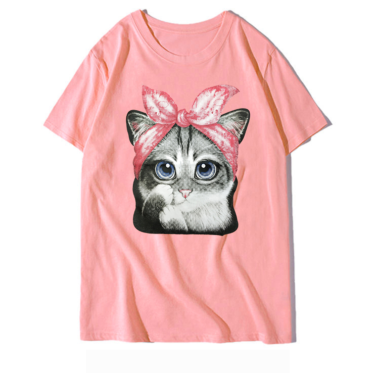 Wholesale 100% Cotton Summer T-shirt Puff Printing Custom Design Print Cotton Tshirts For Women