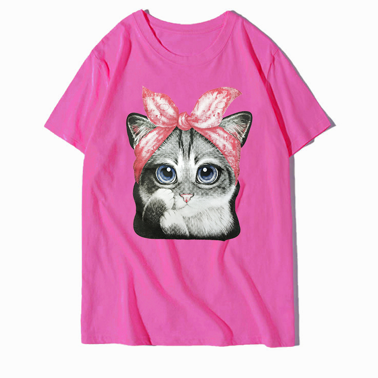 Wholesale 100% Cotton Summer T-shirt Puff Printing Custom Design Print Cotton Tshirts For Women