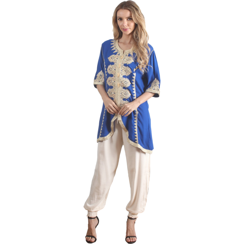 New arrivals embroidered islamic plus size women casual Spun rayon twill suit