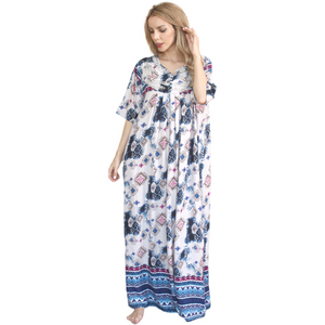 New arrival Summer printed red cherry clothing maxi dress women casual dress