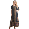 Neue Dubai Ladies Middle East Robe Muslim ethnische Eigenschaften gedruckter Frauen Kleid