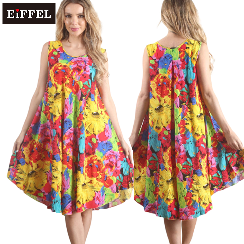 New arrival Summer printed red cherry clothing maxi dress women casual dress