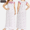 Frauen Nachthemd Mode Cartoons Lose Schlafkleid O Hals kurzärmelig Sommer Mid Freizeit Nachtschwelze dünne Milch Seidenpyjamas
