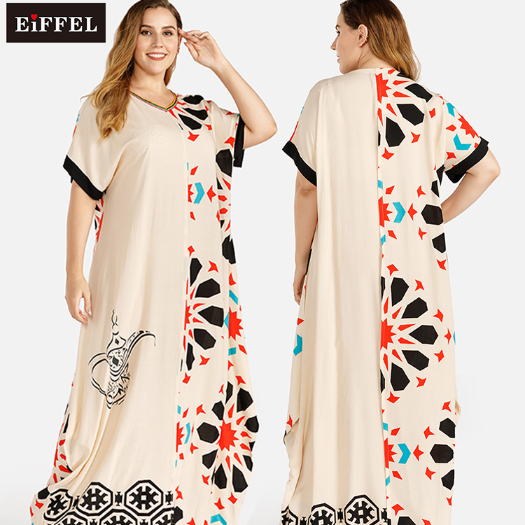 Middle East clothing Traditional Robe plus size islamic shortsleeve women Muslim abaya