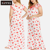 Frauen Nachthemd Mode Cartoons Lose Schlafkleid O Hals kurzärmelig Sommer Mid Freizeit Nachtschwelze dünne Milch Seidenpyjamas