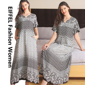 Muslim dress women nightgown Plus size clothing Middle East Traditional Robe islamic abaya