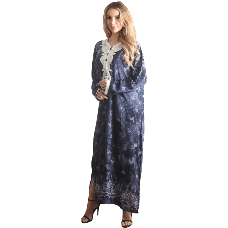 Black Women's Rayon Long sleeve Kaftan