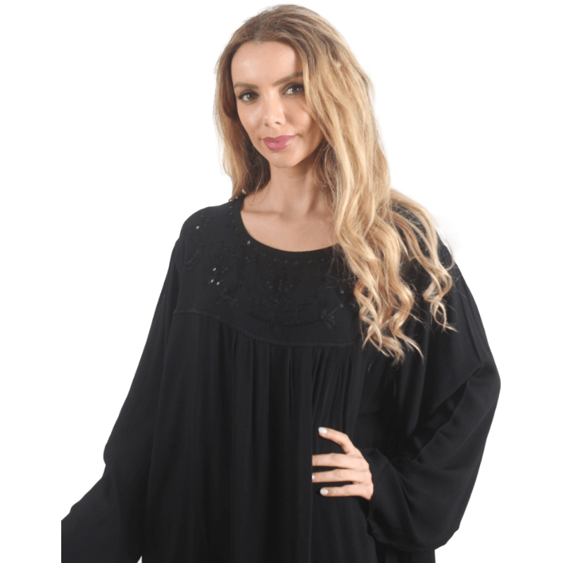 Classic Lady Black Beaded Kaftan