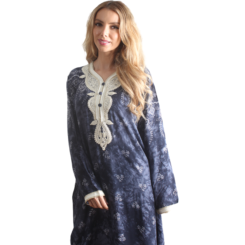 Black Women's Rayon Long sleeve Kaftan