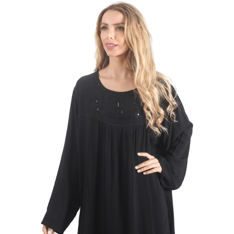 Classic Lady Black Beaded Kaftan