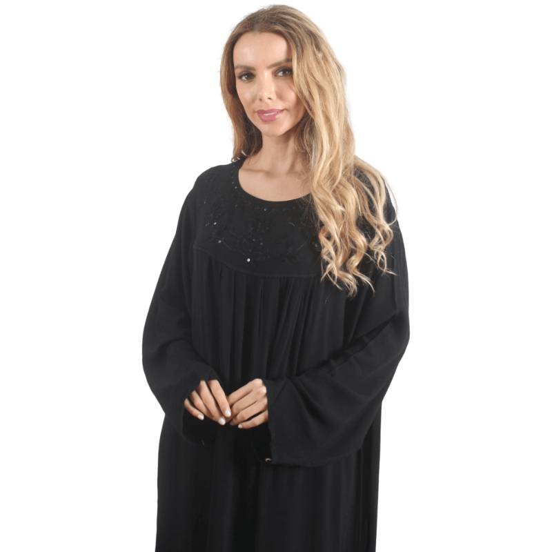 Classic Lady Black Beaded Kaftan