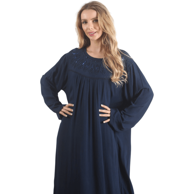 Classic Lady Black Beaded Kaftan