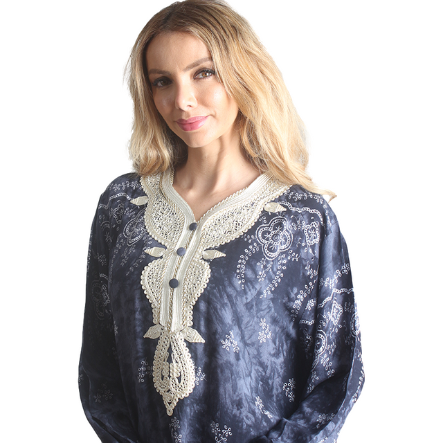 Black Women's Rayon Long sleeve Kaftan