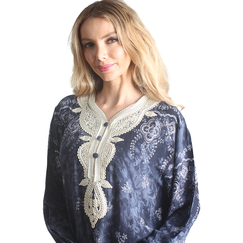 Black Women's Rayon Long sleeve Kaftan