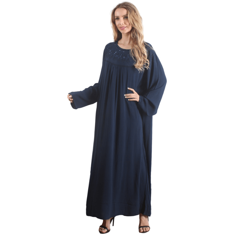 Classic Lady Black Beaded Kaftan