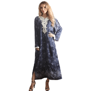 Black Women's Rayon Long sleeve Kaftan